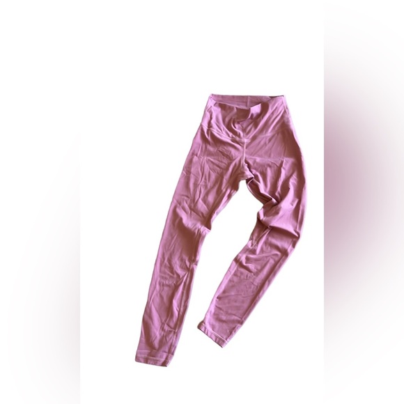 Moyooga Womens Peach Color Ribbed Paneled Activewear Workout Leggings Size Small - Picture 7 of 16